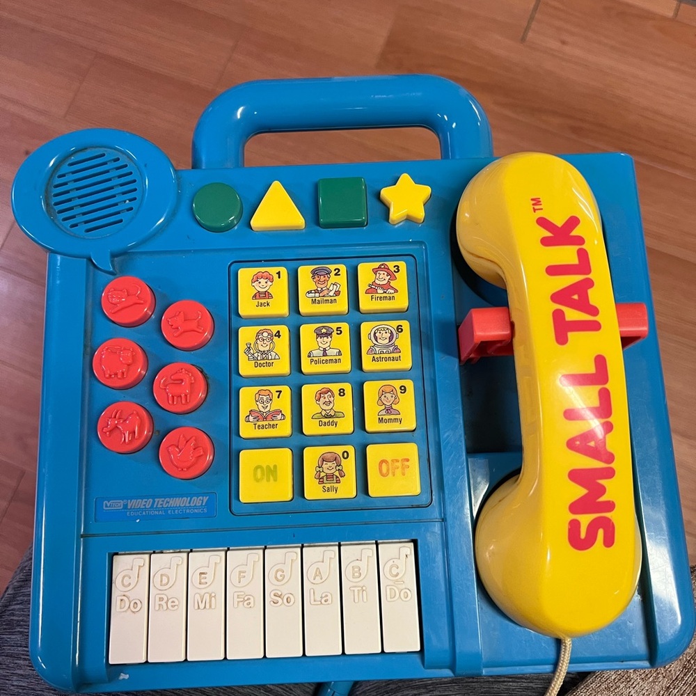 Small Talk Kids Learning Phone Toy - Blue and Yellow Educational Toy